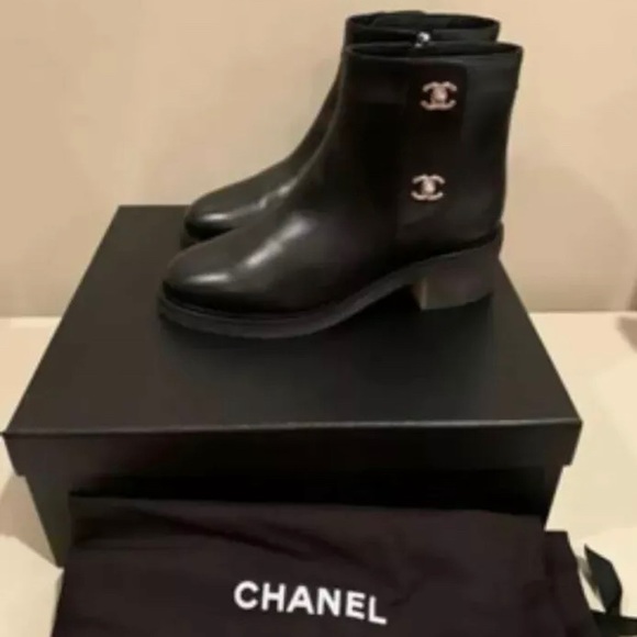 chanel turnlock booties